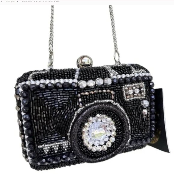 From India to You Beaded Rhinestone Camera Handbag Tik Tok Viral NWT - Picture 6 of 6